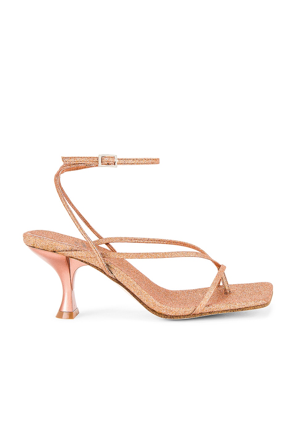 rose gold sparkle sandals