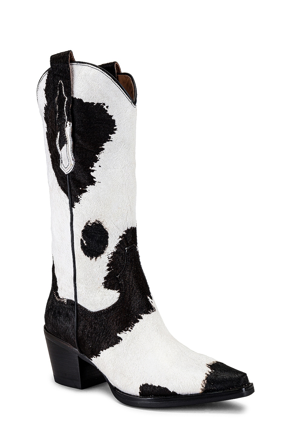 Jeffrey Campbell Dagget F Boot in Black & White Cow