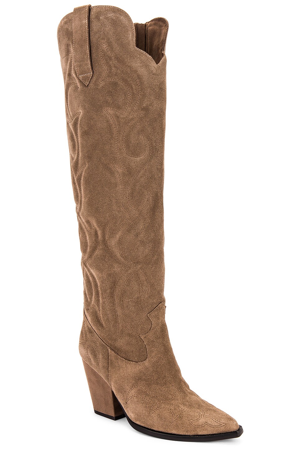 Jeffrey Campbell Amigos Lo Boot in Taupe Suede