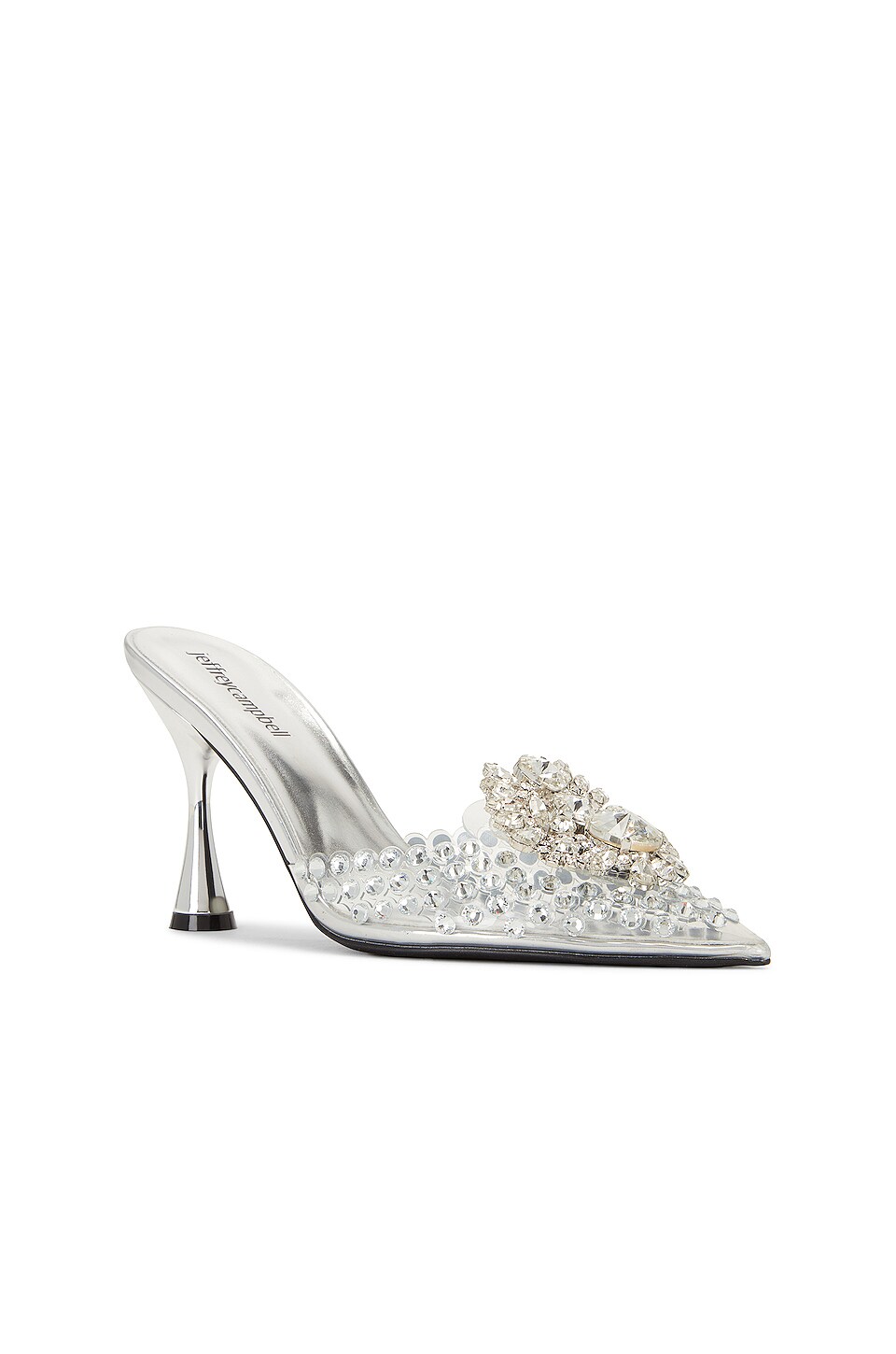 Jeffrey Campbell Charmin Heel in Clear-Silver