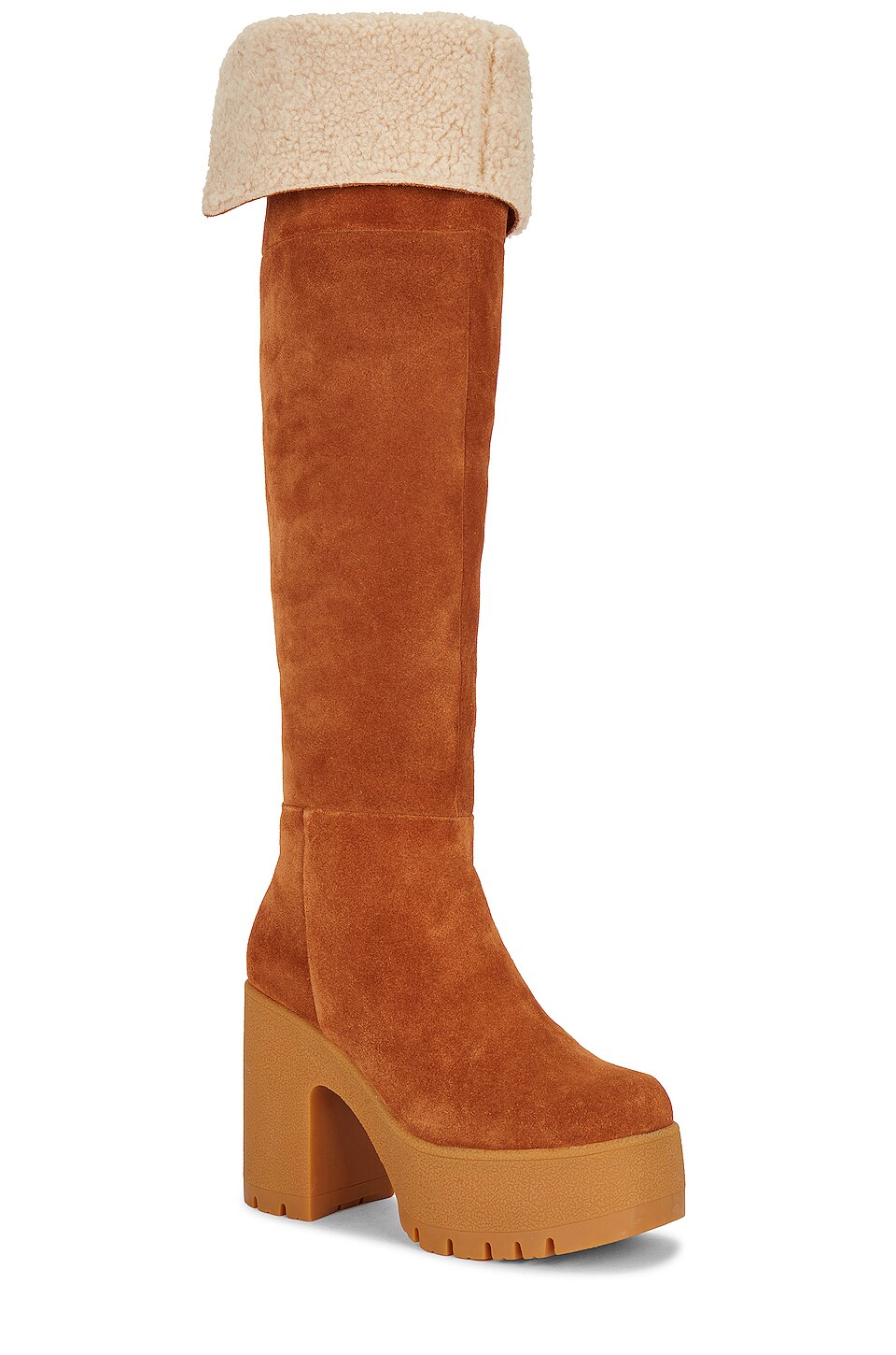 Jeffrey Campbell Refresh Boot in Tan, Honey, & Ivory