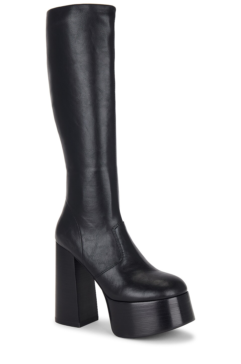 Jeffrey Campbell Timewarp Platform Heeled Boot in Black Black Stack