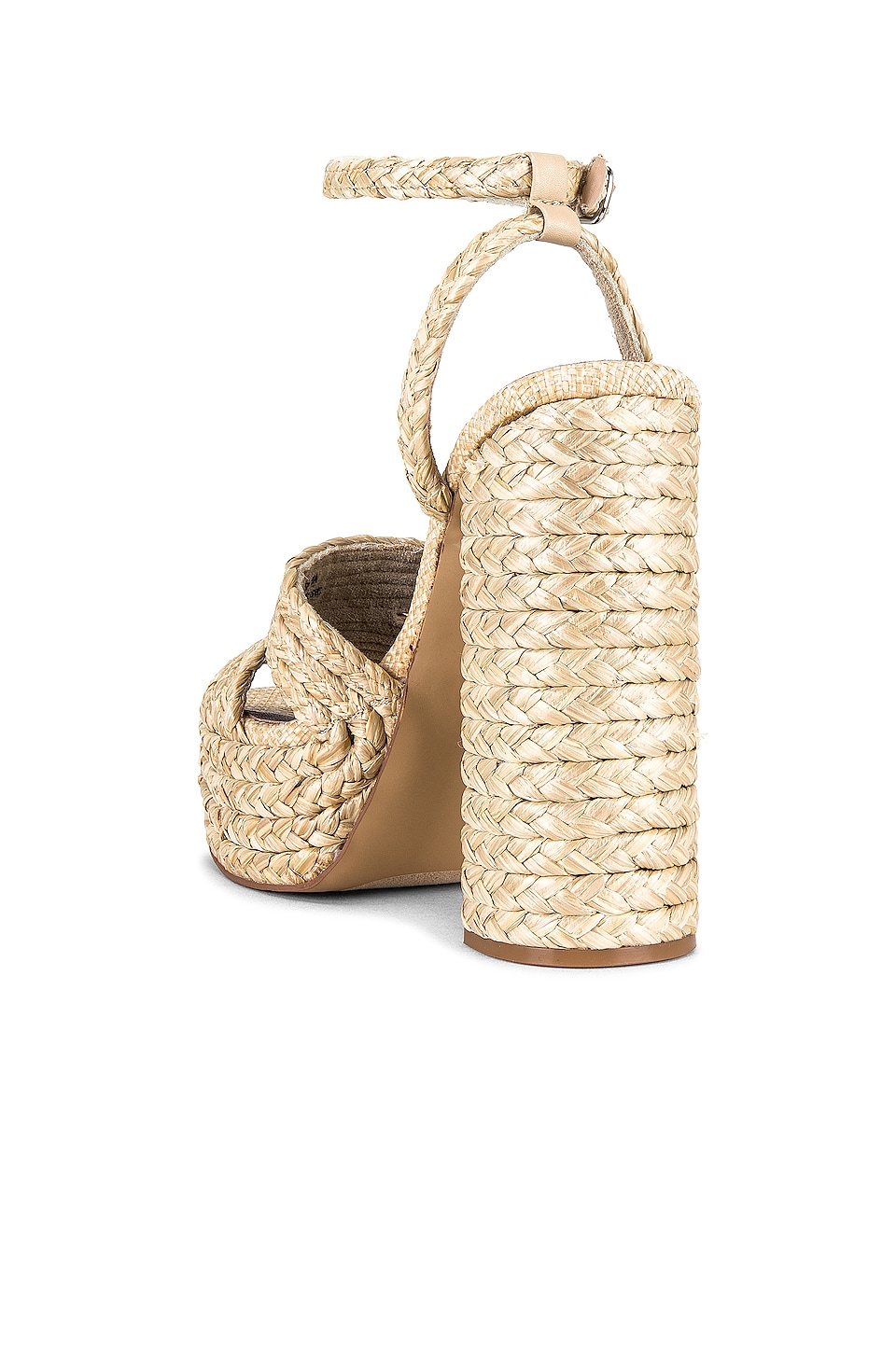 Jeffrey Campbell Yawl Platform Heeled Sandal in Natural Raffia | REVOLVE