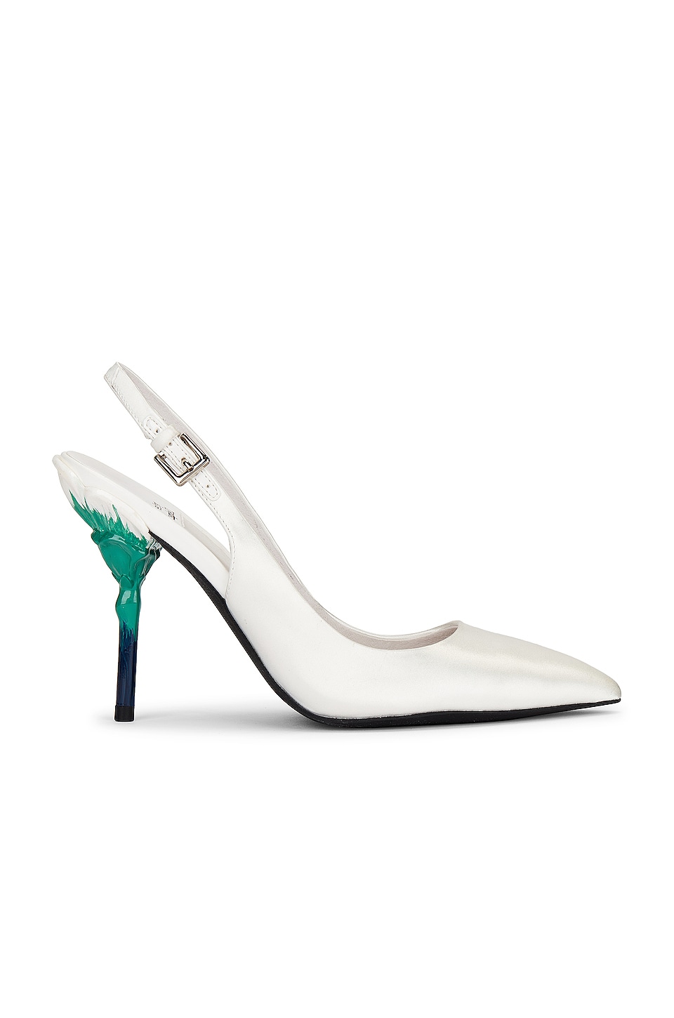Jeffrey Campbell Floretta Heel in White Satin