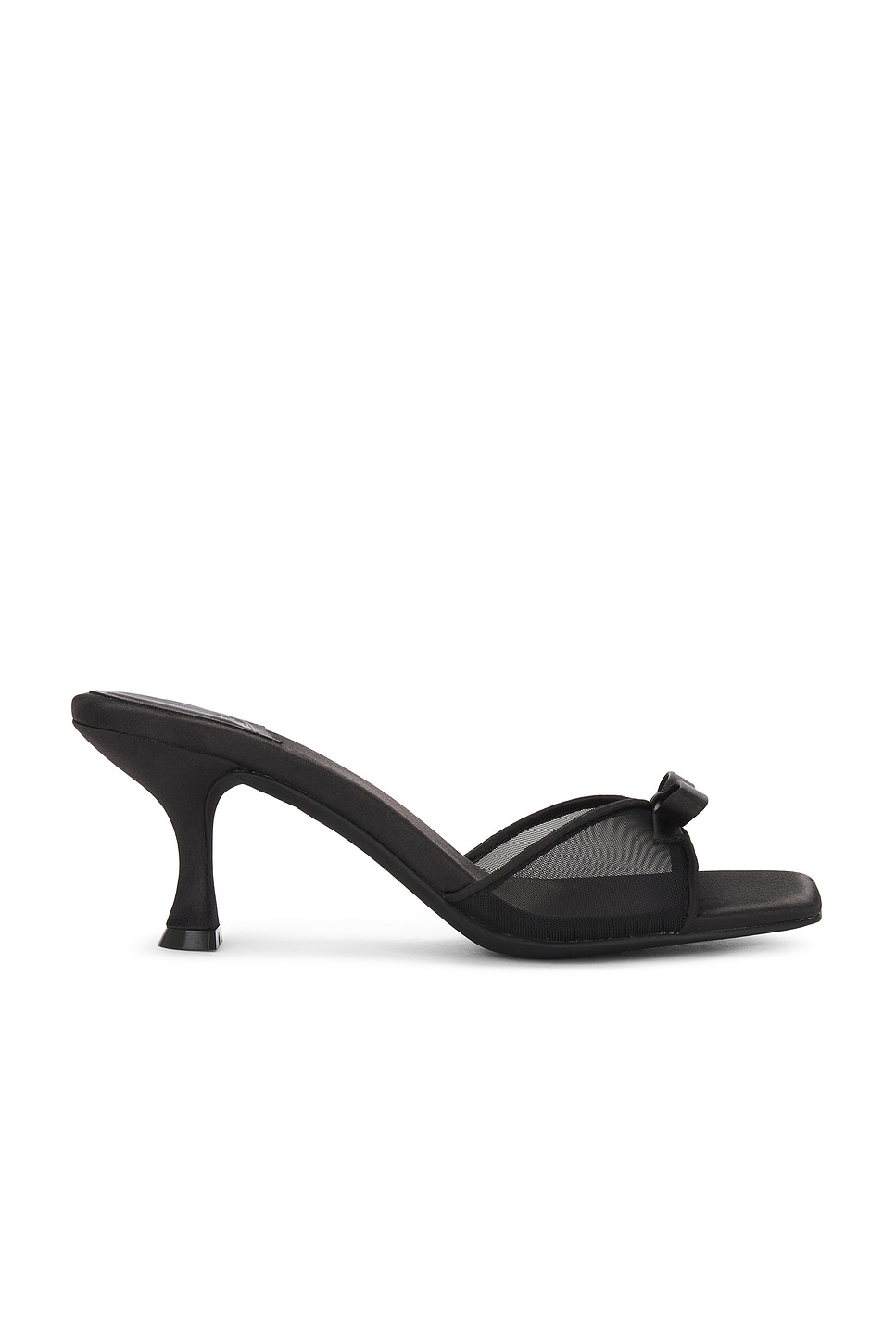 Jeffrey Campbell BOW DOWN Patent Leather Black Heeled sale Mule Sandal