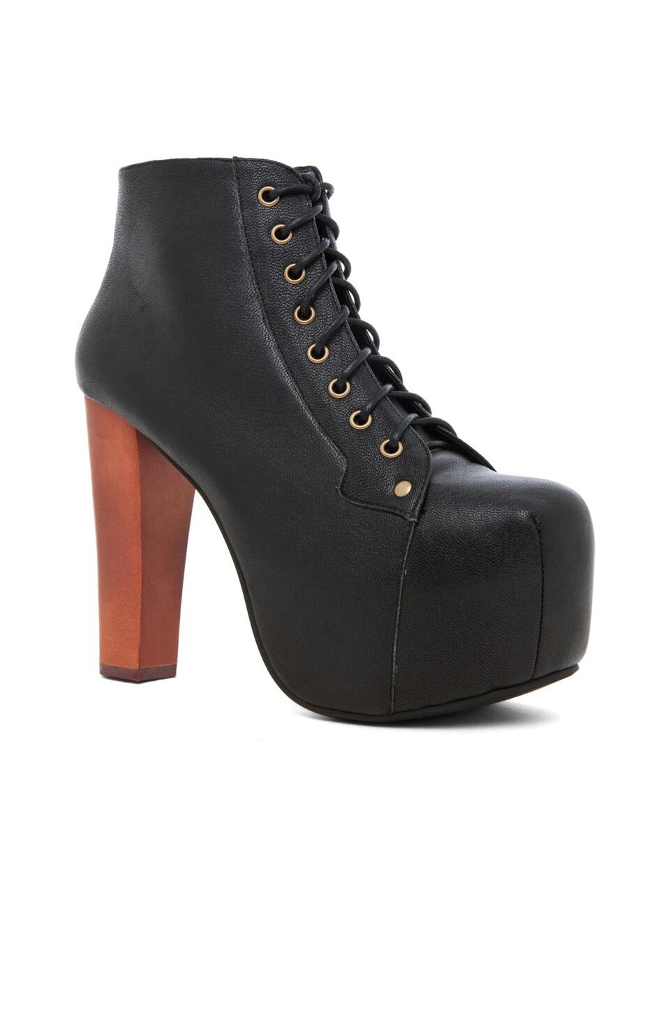 Jeffrey Campbell Lita Platform Lace Up Boot in Black