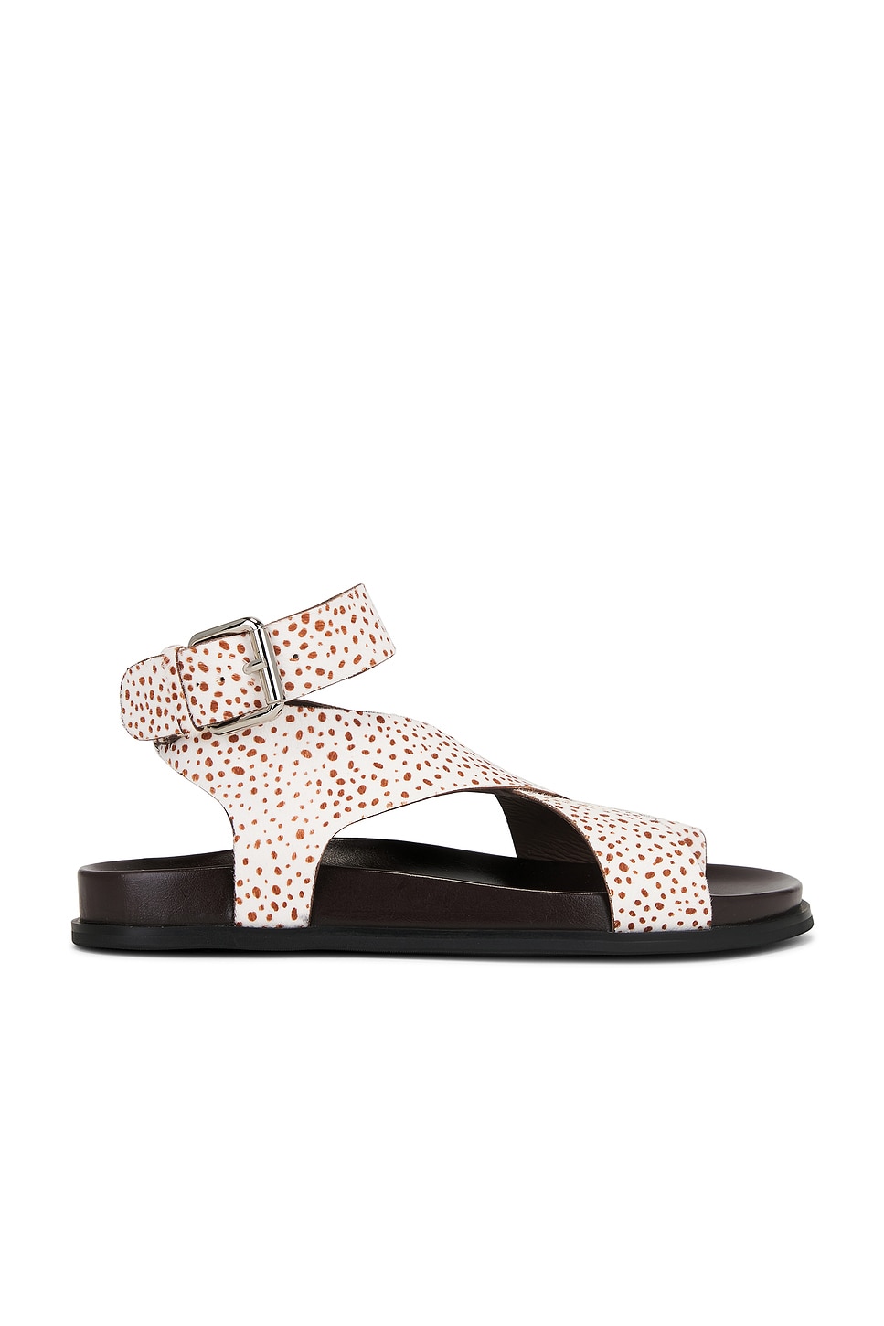 Jeffrey Campbell Hvar Sandals in Beige Cream Brown Dots | REVOLVE