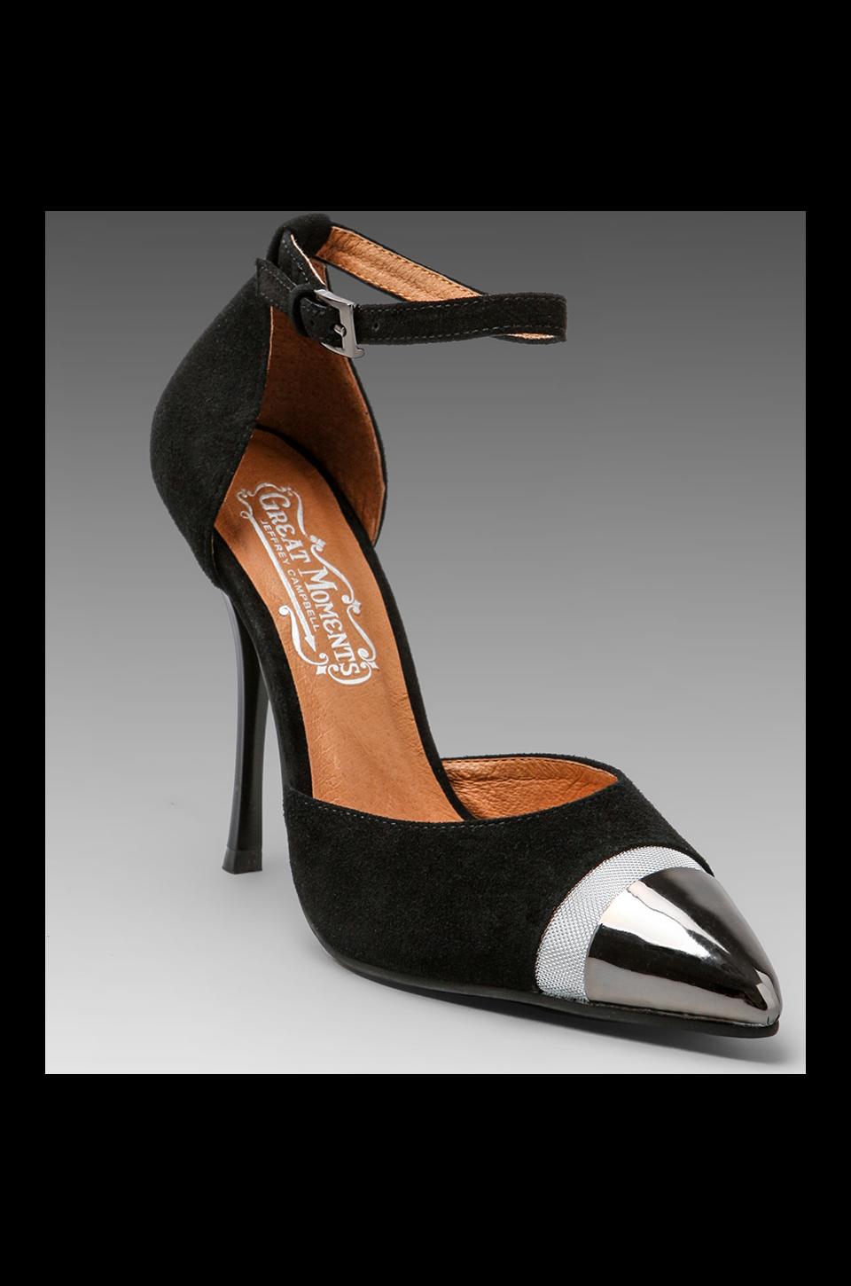 Escarpins Jeffrey Campbell Koons Pointure 5,5 - Noirs, Talons Ultra Hauts, Bout Pointu Argenté