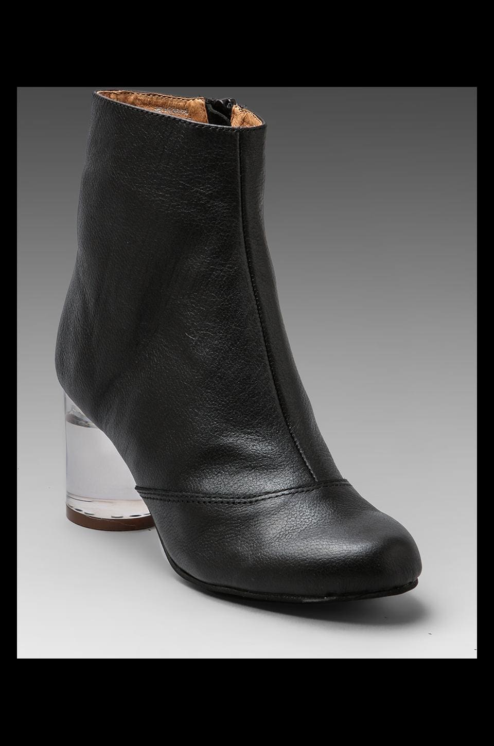Jeffrey Campbell INTHEMOOD in Black Leather/Clear Heel