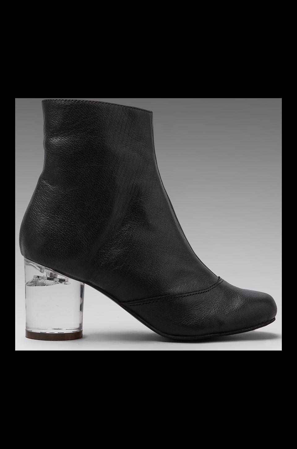 Jeffrey Campbell INTHEMOOD in Black Leather/Clear Heel