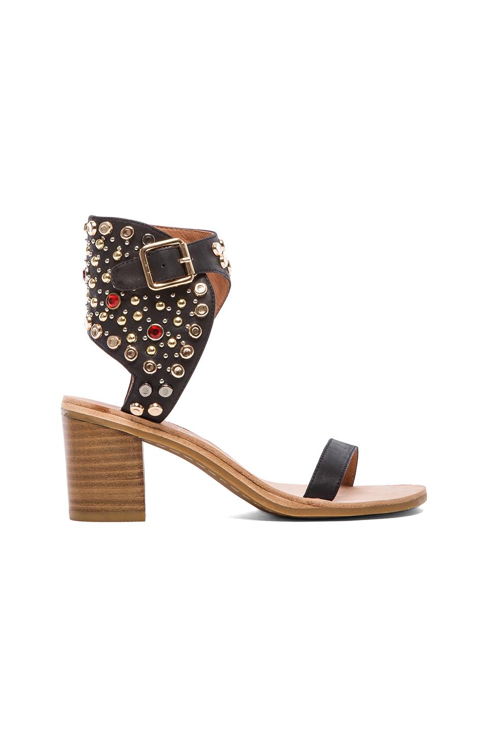 Jeffrey Campbell Seneca in Black Leather Multi