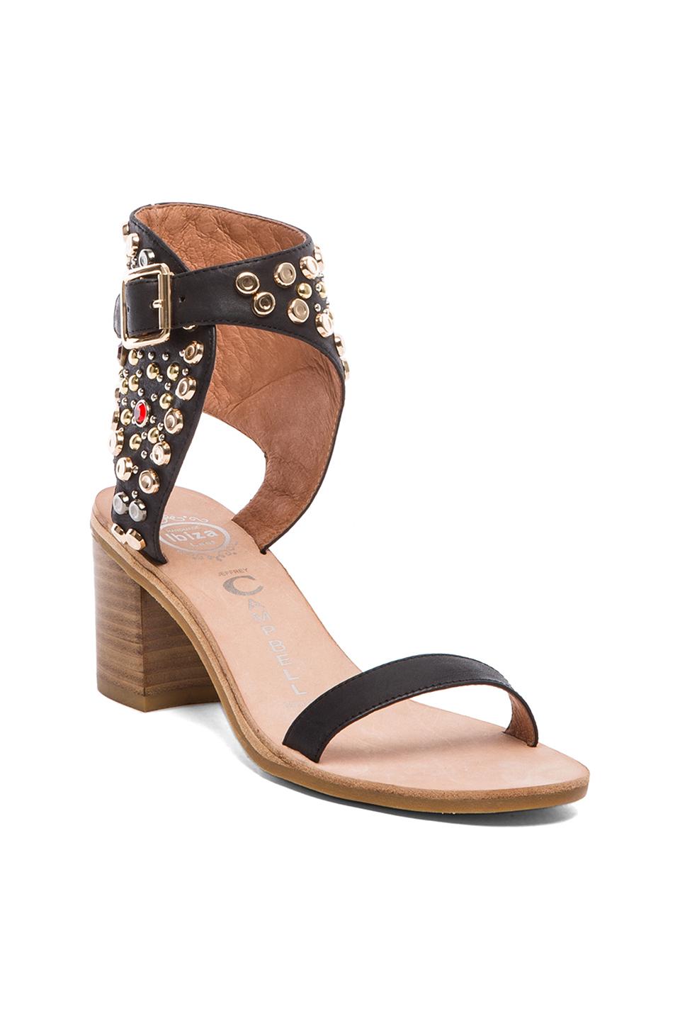 Jeffrey Campbell Seneca in Black Leather Multi