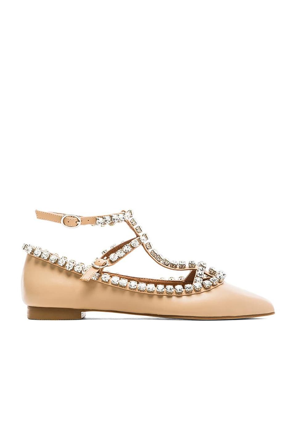 Jeffrey Campbell Gaby Embellished Flat in Nude