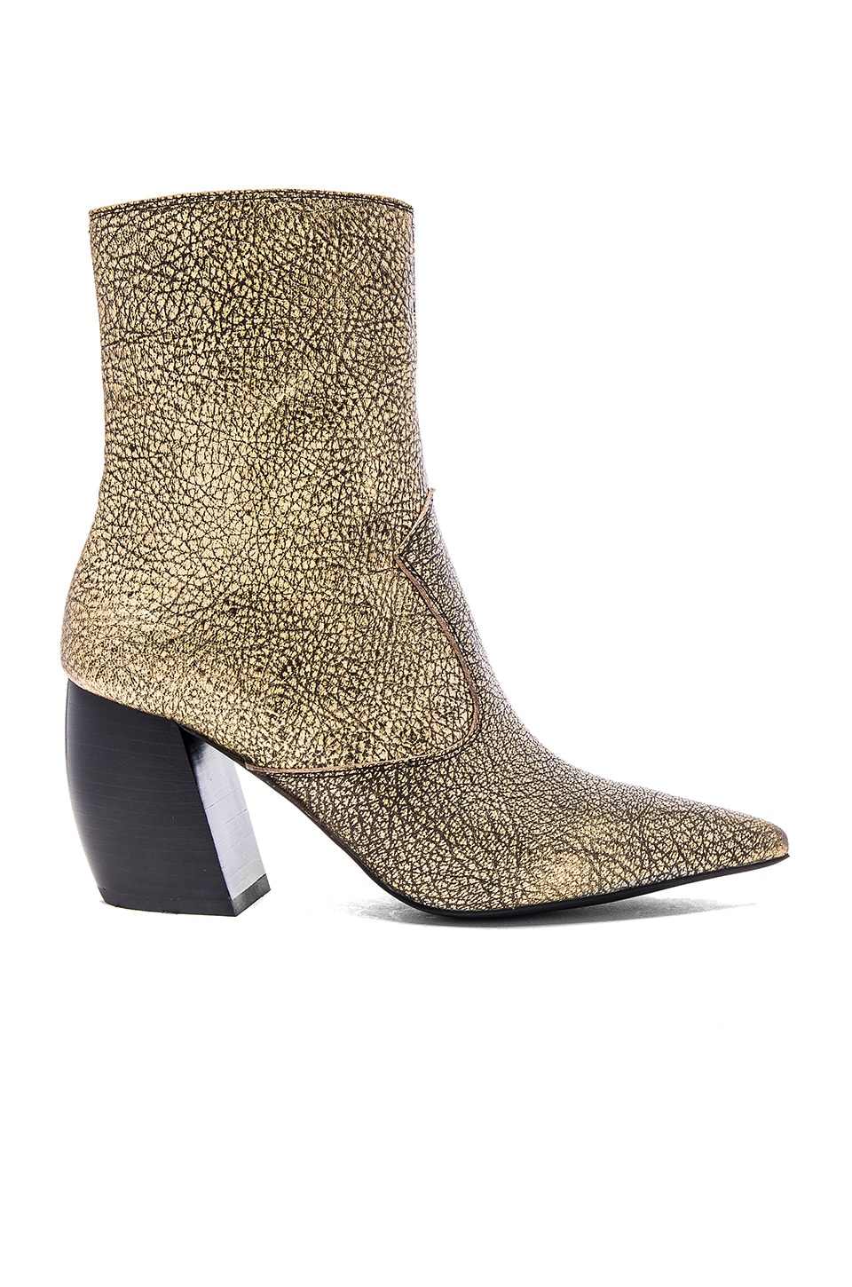 Jeffrey Campbell Dresden Booties in Gold Crinkle | REVOLVE