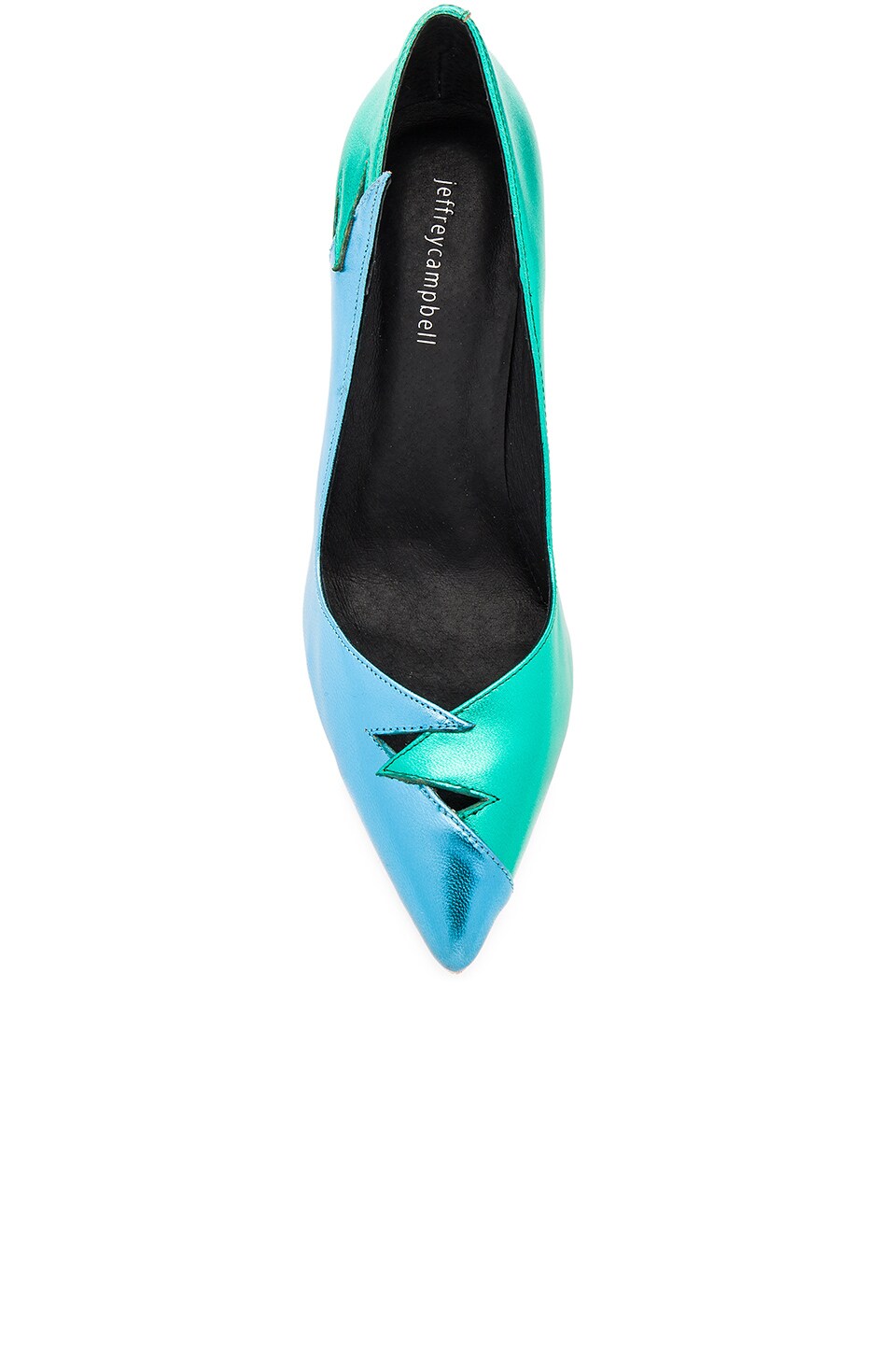Jeffrey Campbell Verge Heels in Green Blue Metallic Combo REVOLVE