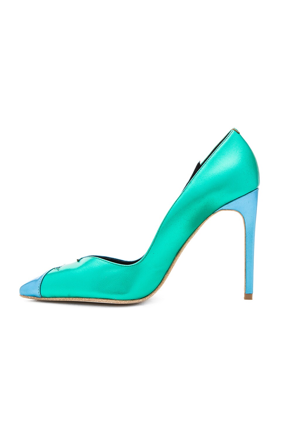 Jeffrey Campbell Verge Heels in Green Blue Metallic Combo REVOLVE