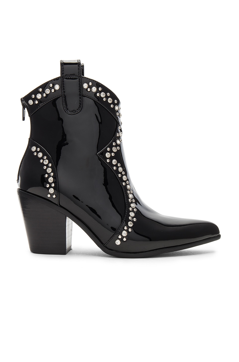 Jeffrey Campbell Nightwing Bootie in Black Patent & Silver