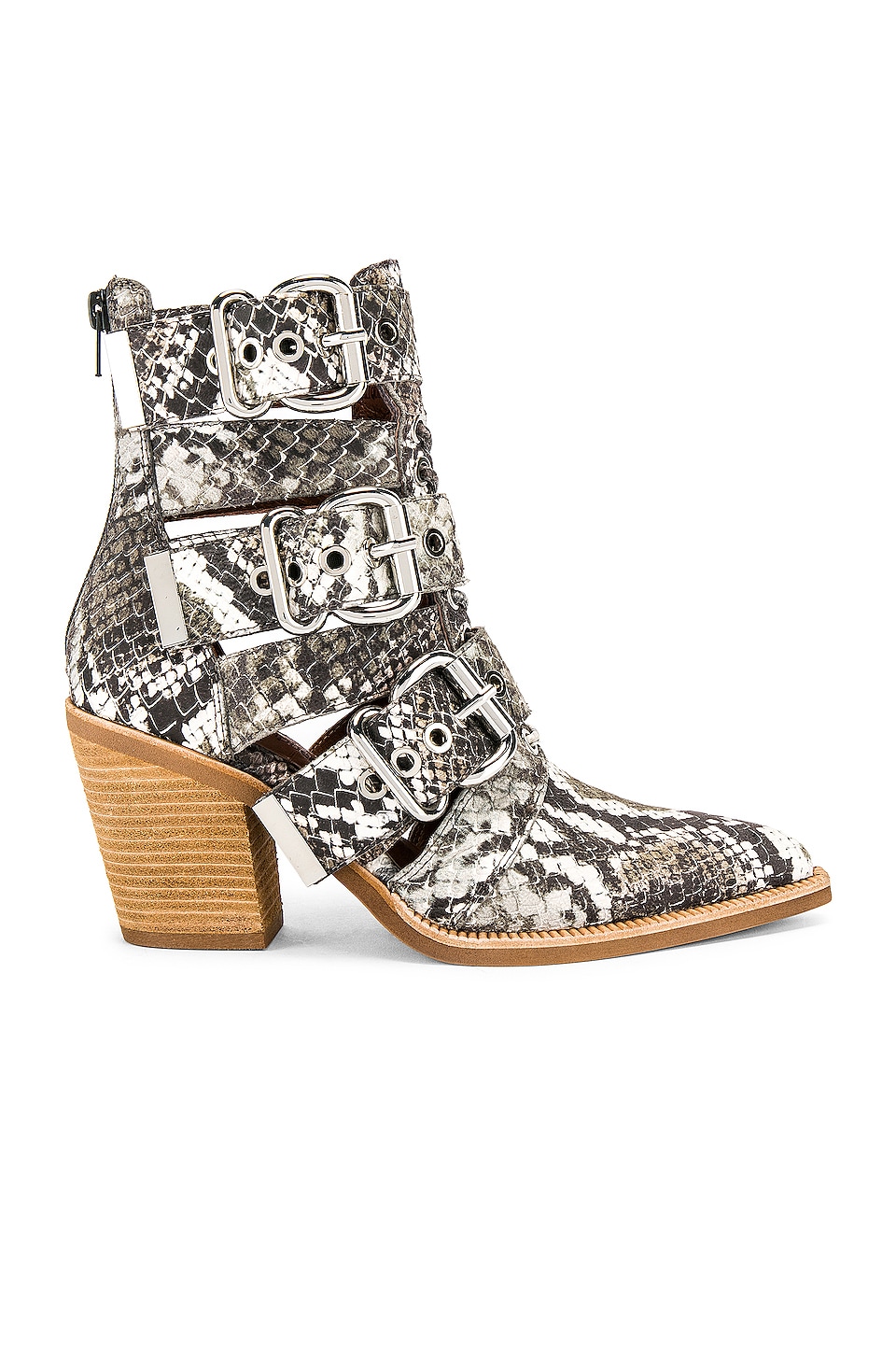 Jeffrey Campbell Caceres Bootie in Brown & Grey Snake | REVOLVE