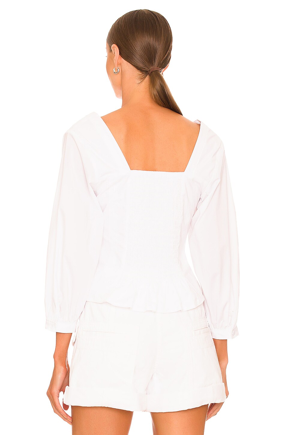 JONATHAN SIMKHAI STANDARD Lyndon Long Sleeve bustier Top thumbnail