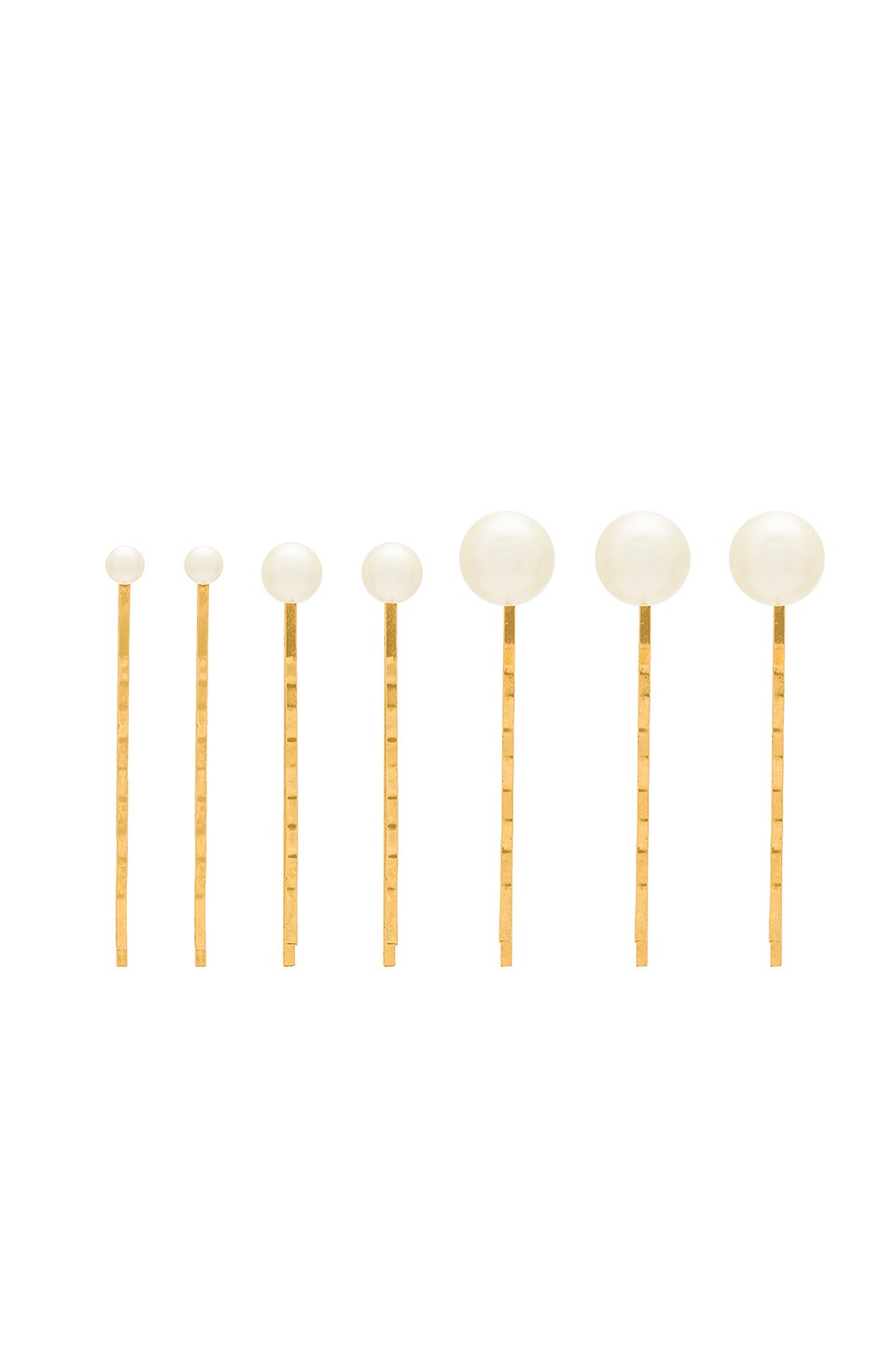 Jennifer Behr Pearla Bobby Pin Set of 7 in Gold