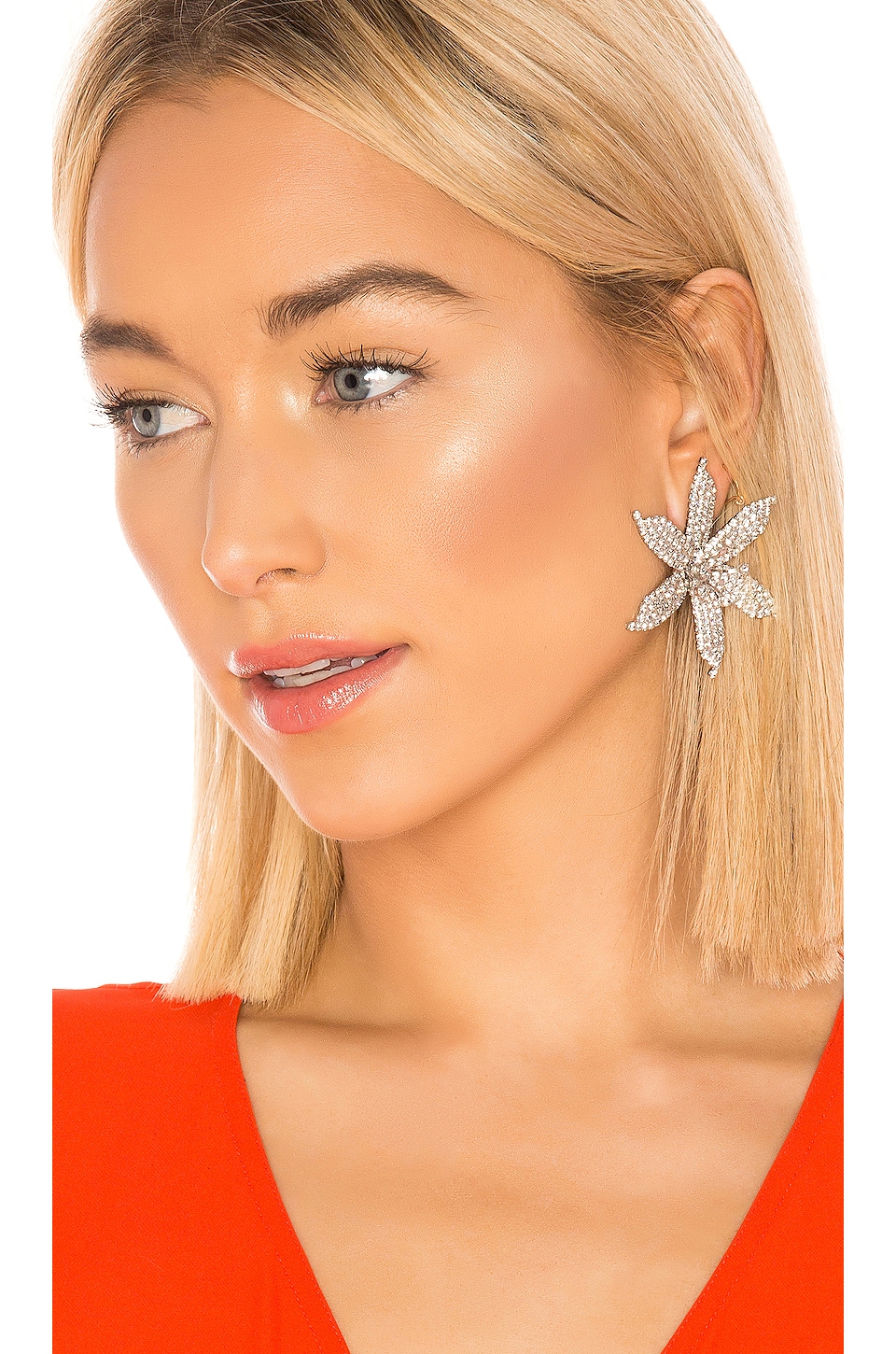 Jennifer Behr Crystal Orchid Earrings in Crystal REVOLVE
