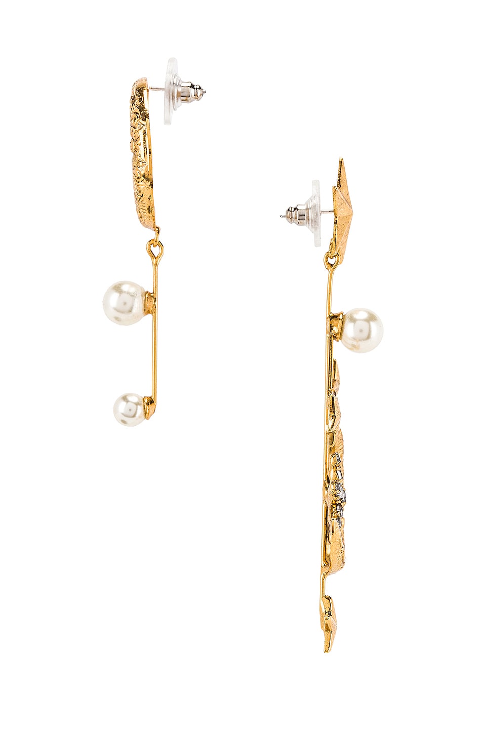 Jennifer Behr Callisto Earring in Crystal Antique Gold