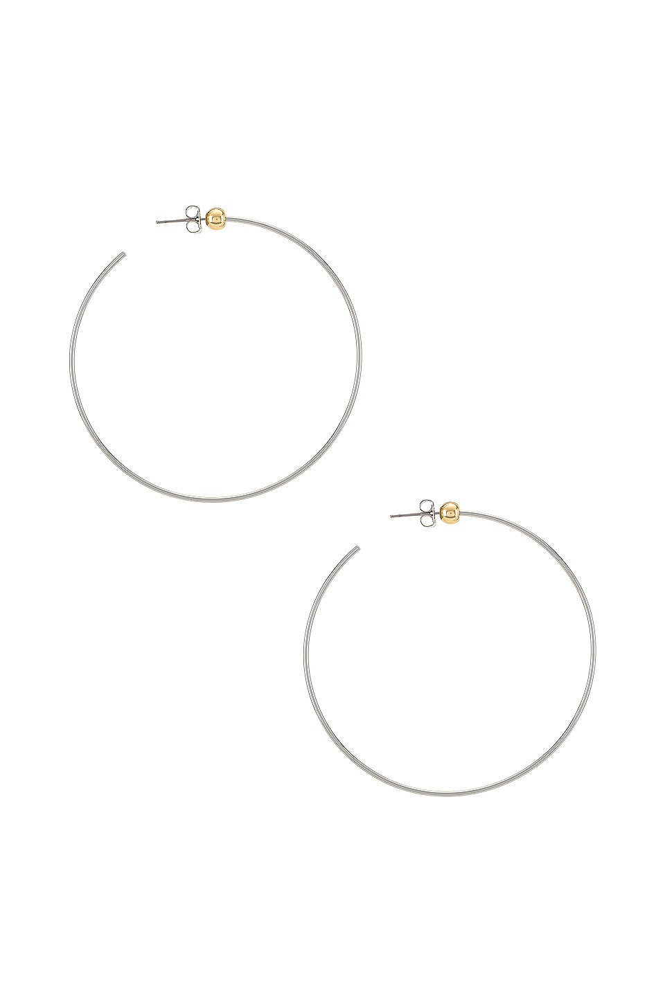 Jenny Bird Icon Hoops in Rhodium