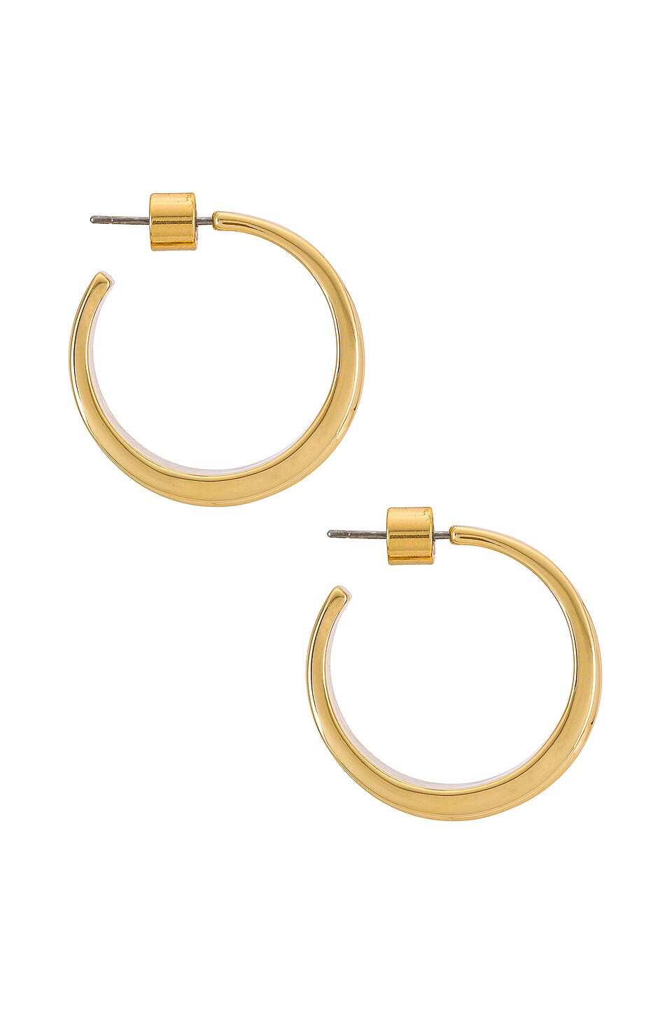 Jenny Bird Pleated Hoops in Gold