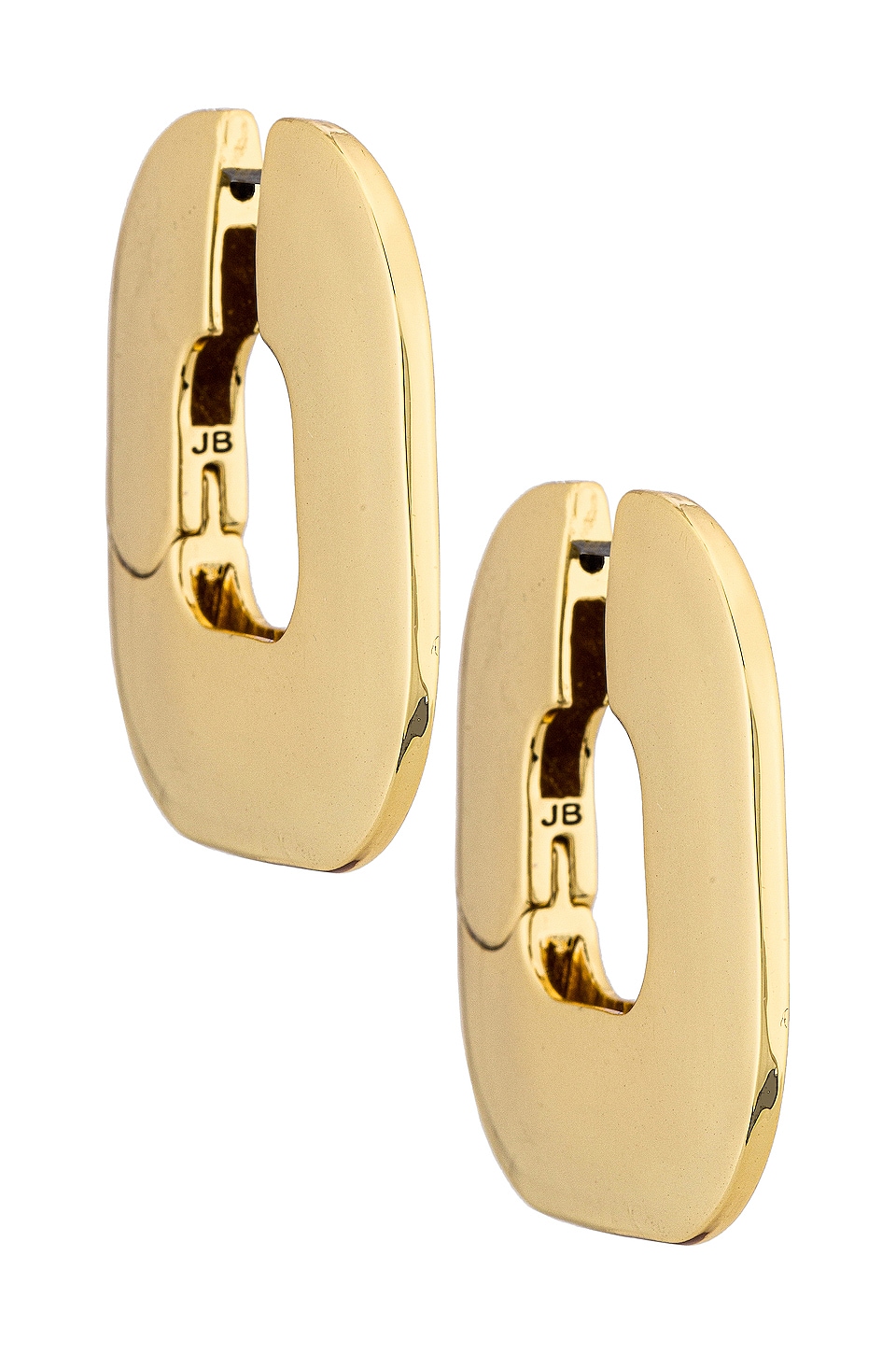 Image 1 of Mega Cushion Hoops in High Polish Gold