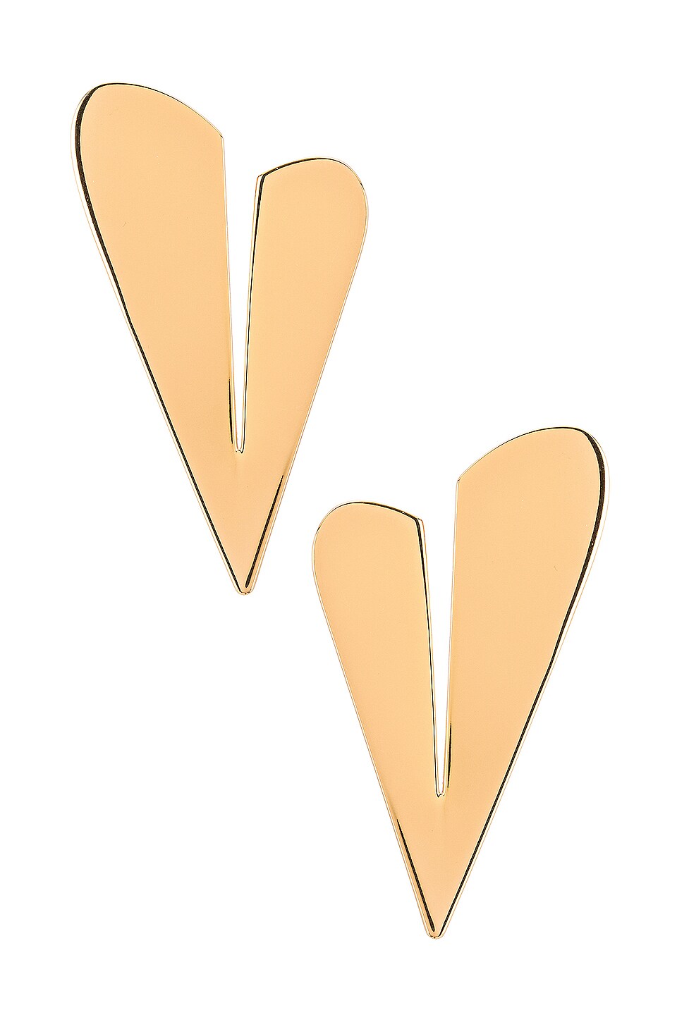 Jenny Bird Accessories JENNY BIRD TWO OF HEARTS EARRINGS IN METALLIC GOLD.