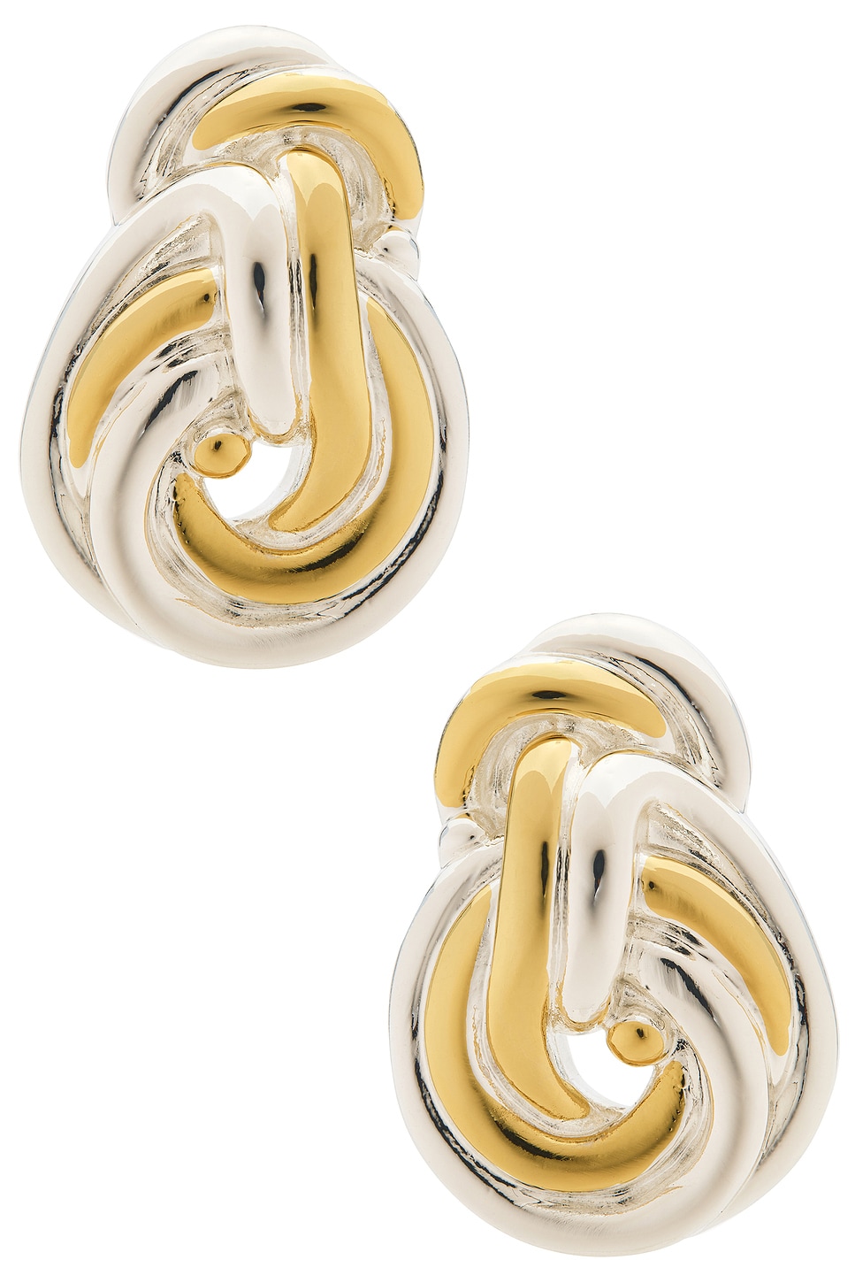 Julietta KNOT イヤリング - Silver & Gold | REVOLVE