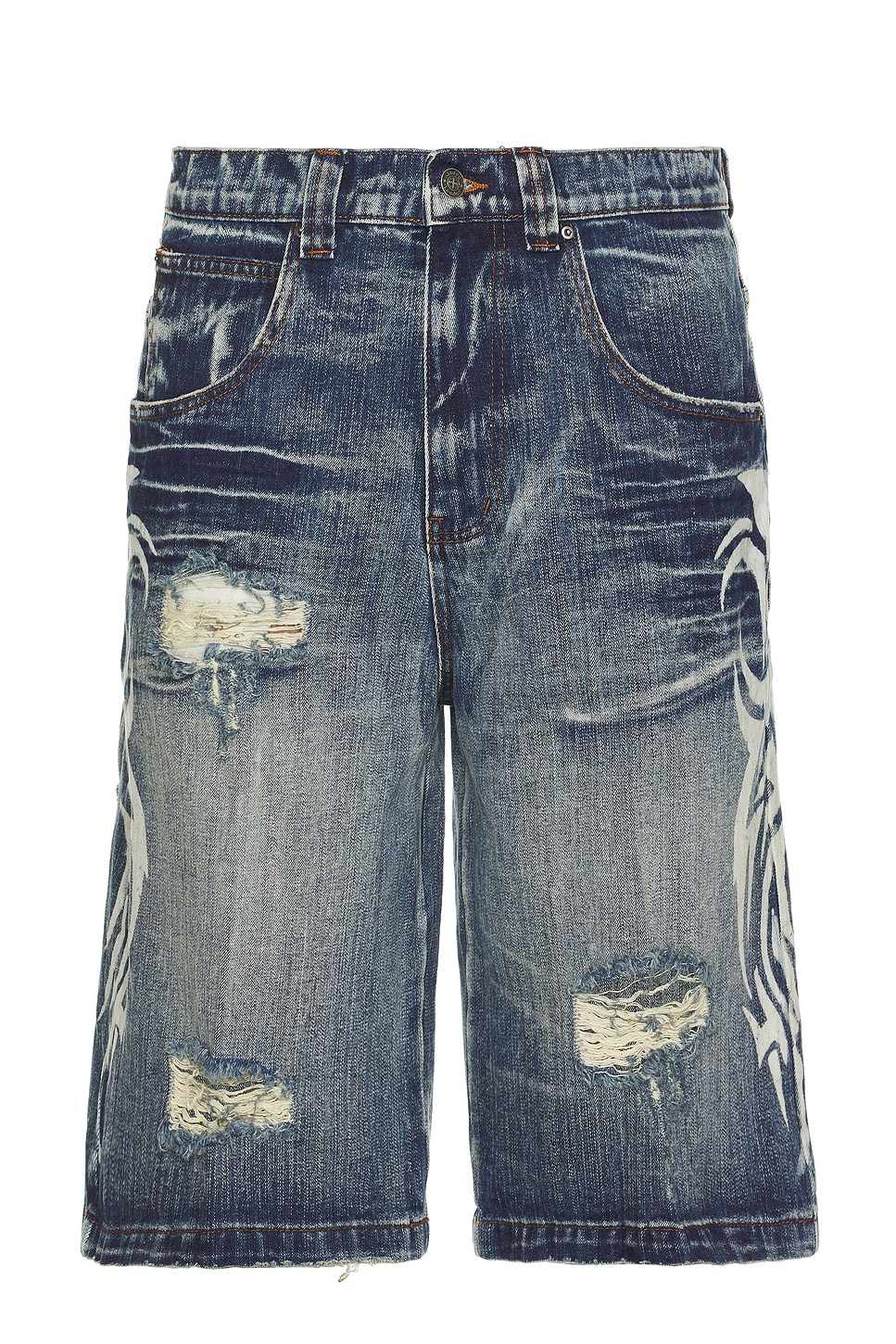 Jaded London Blade Colossus Jorts in Vintage Blue | REVOLVE