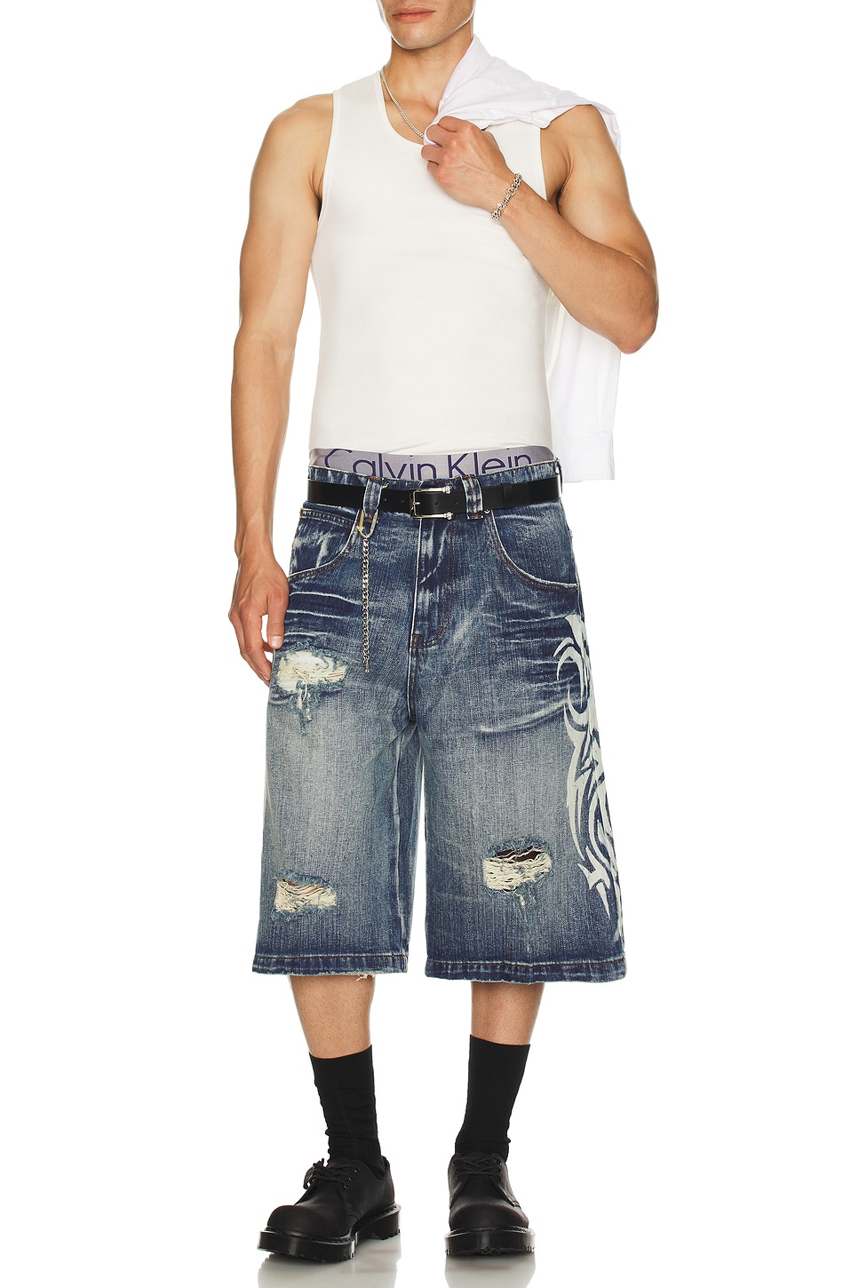 JADED LONDON◆Pink Blade Colossus Jorts(関税/送料込) 関税送料込【JADED LONDON】Pink Blade Colossus Jorts