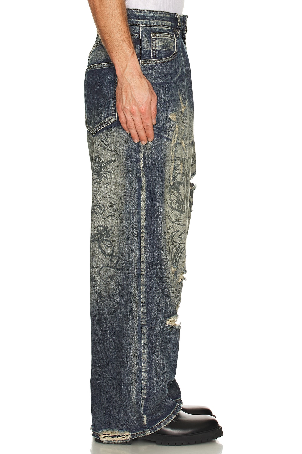 Grafitti Colossus Washed Jeans - Thumbnail 5