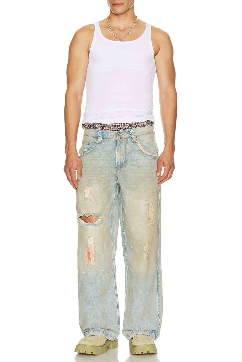 Jaded London Blue Sun Bleached Surf Colossus Jeans in Blue | REVOLVE