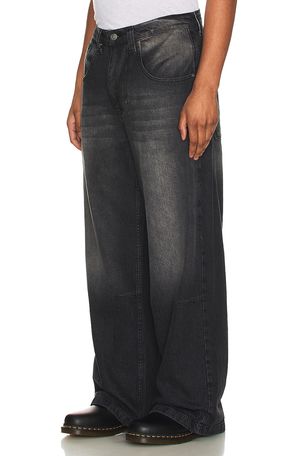 Jaded London Colossus Baggy Jeans in Washed Black