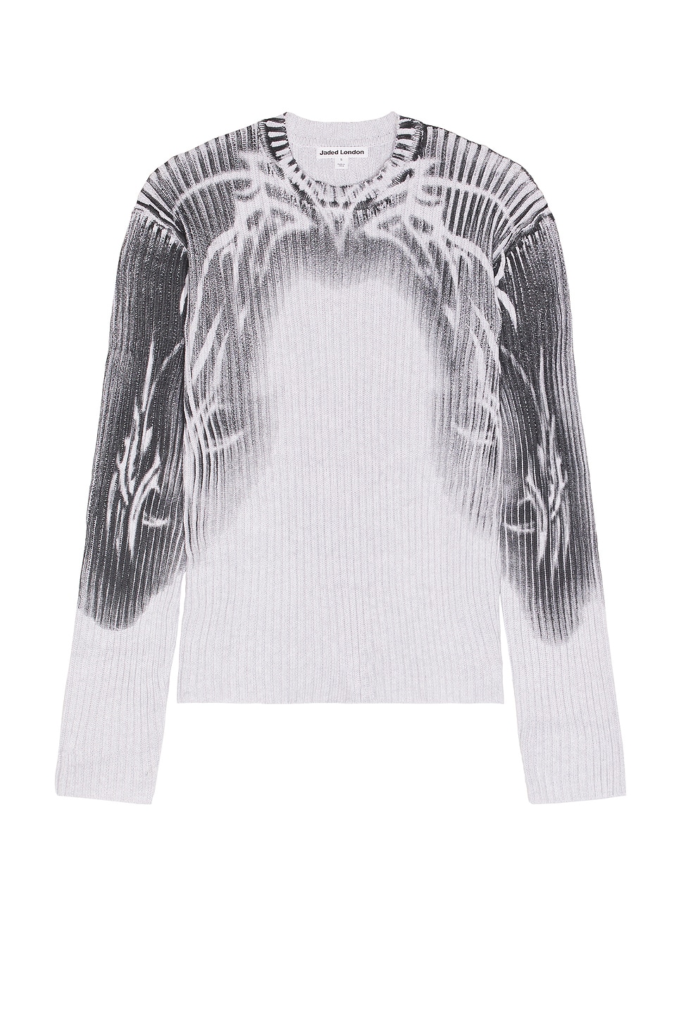Jaded London Tattoo Spray Knit Sweater in Grey | REVOLVE