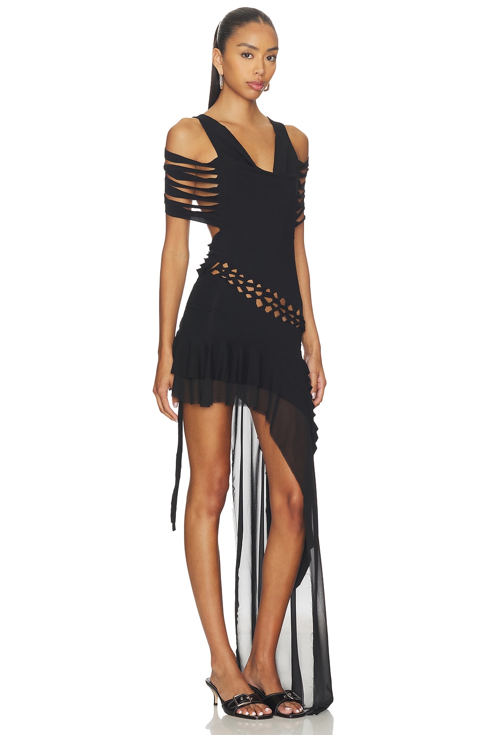 Macrame Slashed Layered Dress - thumbnail 3
