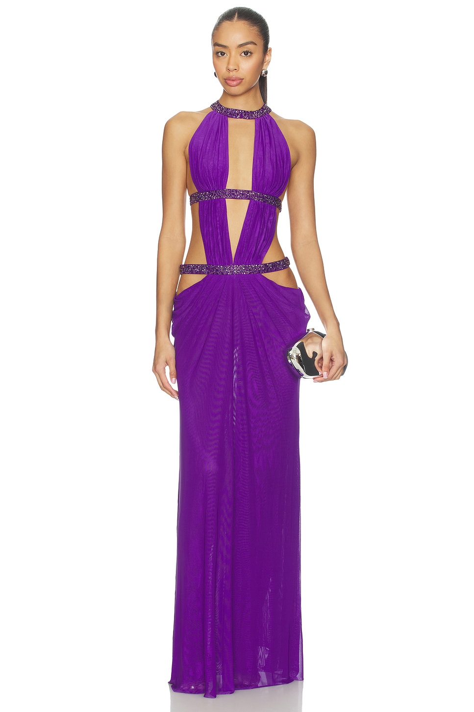 Jaded London Cut Out Maxi Dress in Purple | REVOLVE