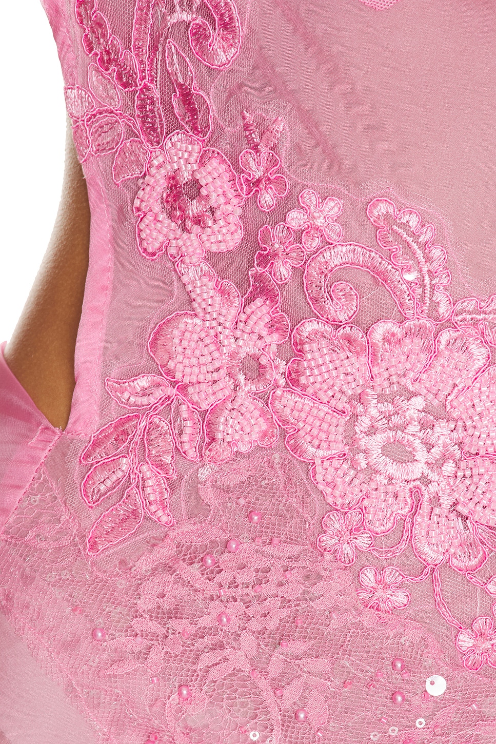 Jaded London Lace Mix Mini Dress in Pink | REVOLVE