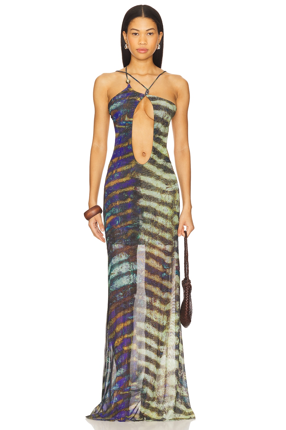 chinese dress ladies Faithfull The Brand Cotton Strappy Maxi Dress, M