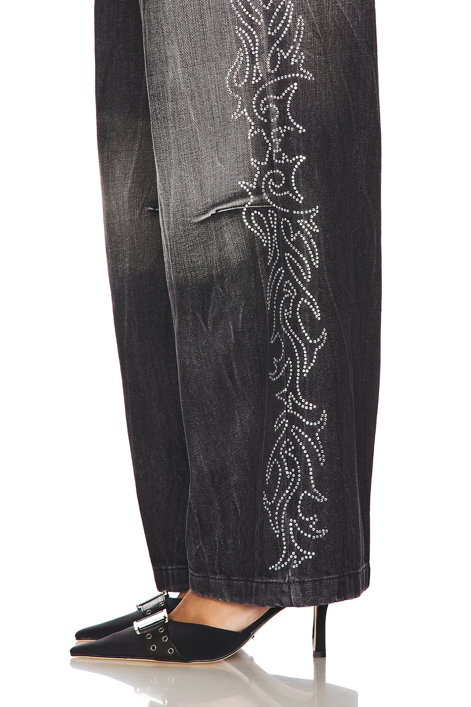 【JADED LONDON】DIAMANTE WESTERN COLOSSUS デニム Jaded London Diamante Western Colossus Jeans in Dark Wash