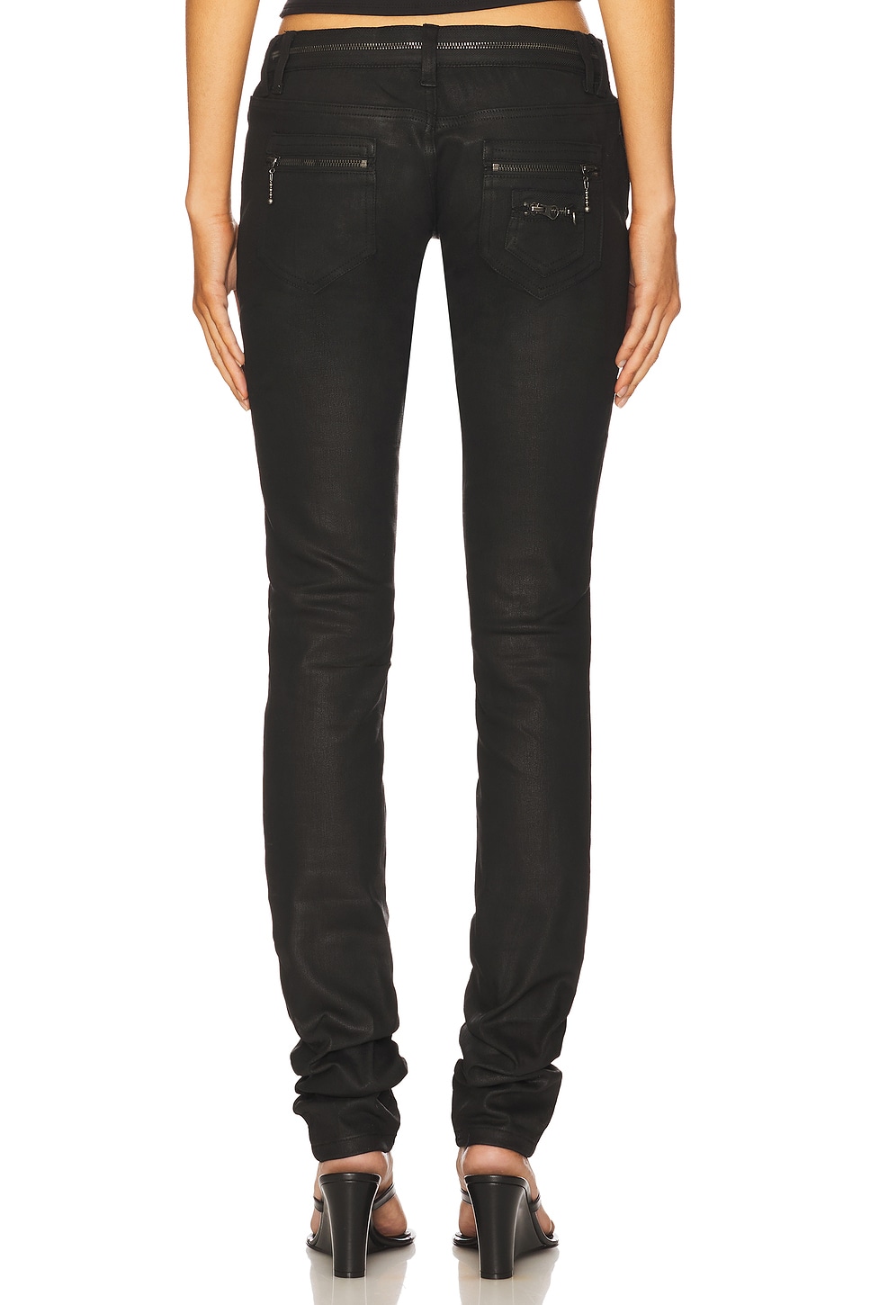Jaded London - Coated Zip Skinny Jean | Plush