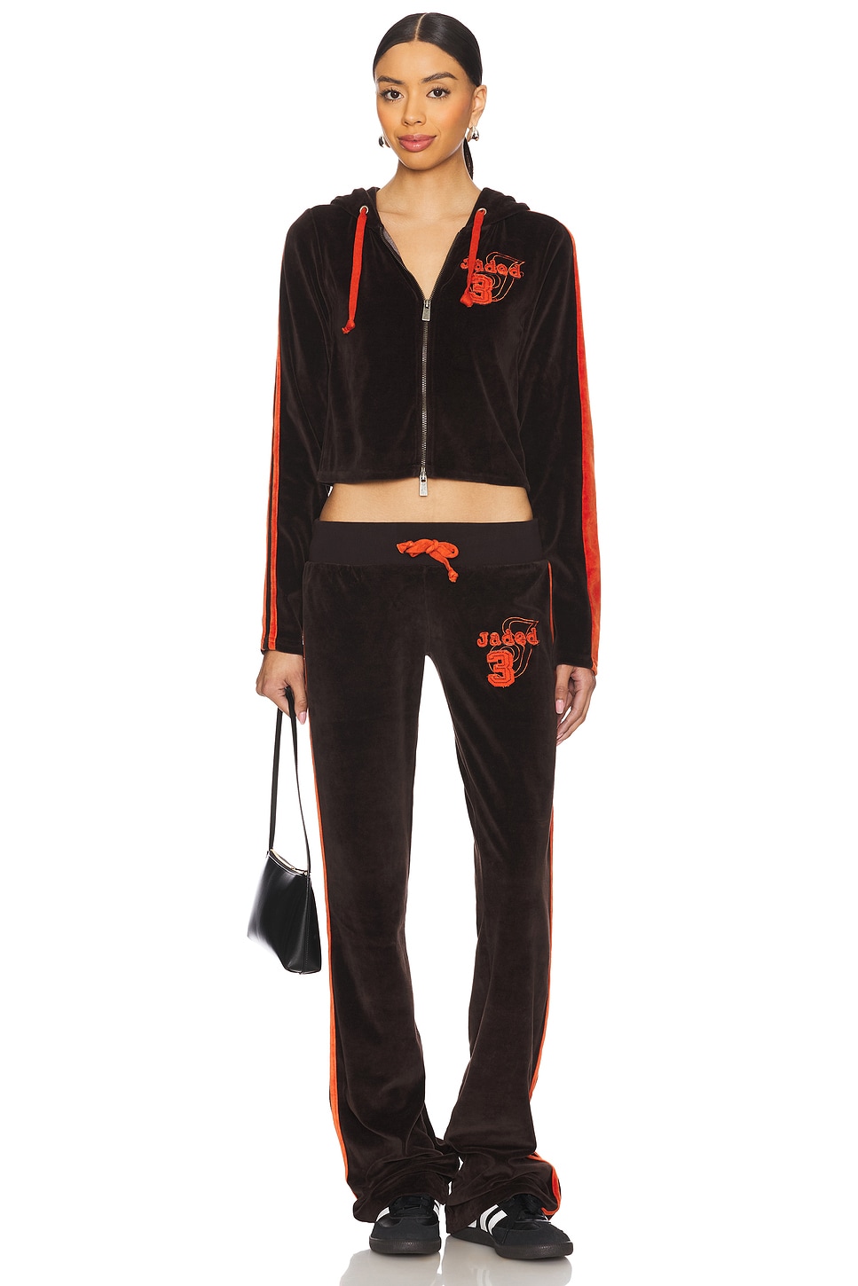 Three Velour Hoodie