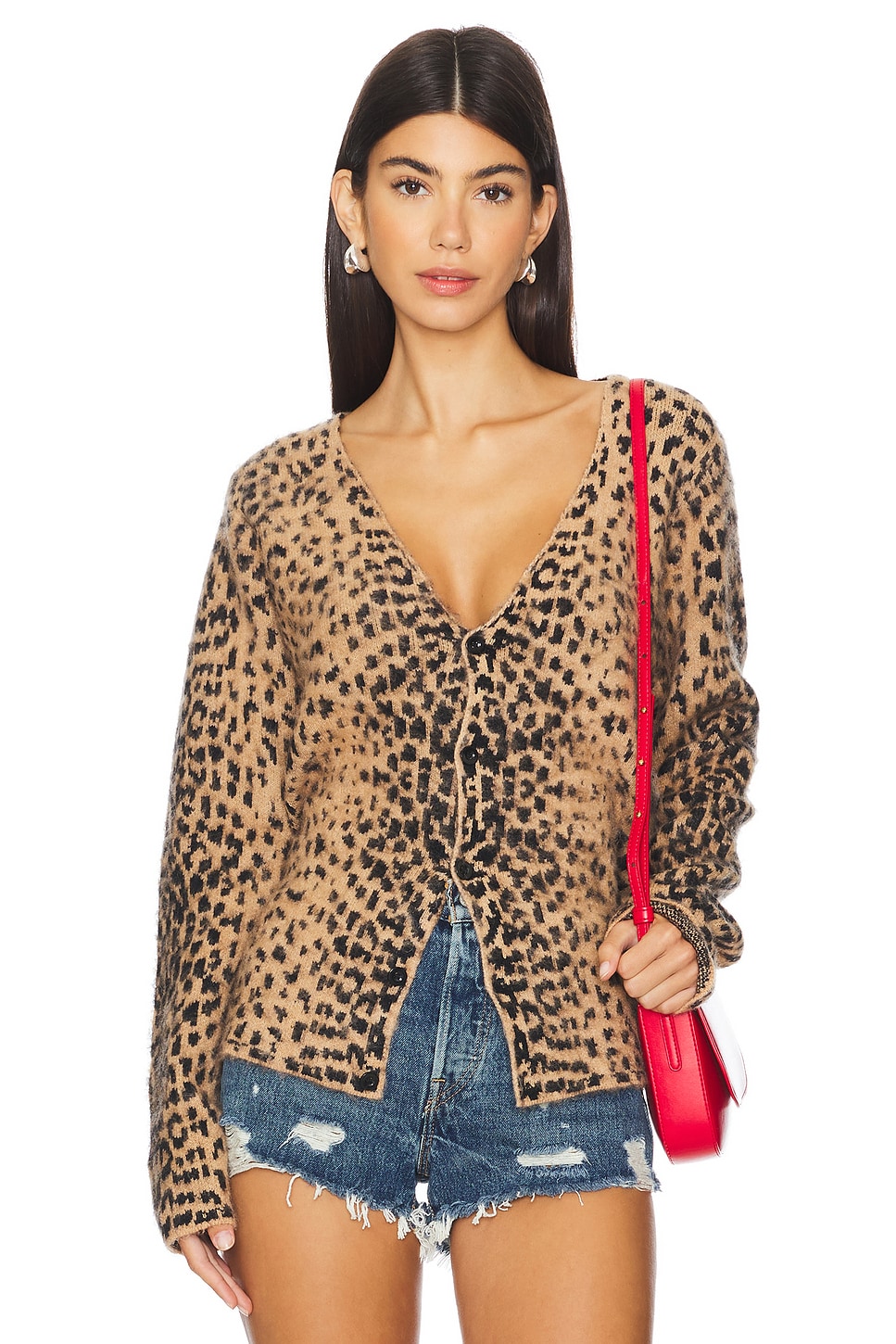 J. McLaughlin Cardigan NWT Cheetah Animal Print good Seville Style Size XL