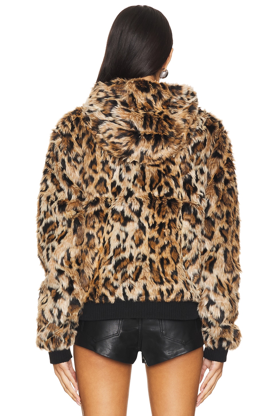 Jaded London Hooded Mendoza Faux Fur Jacket