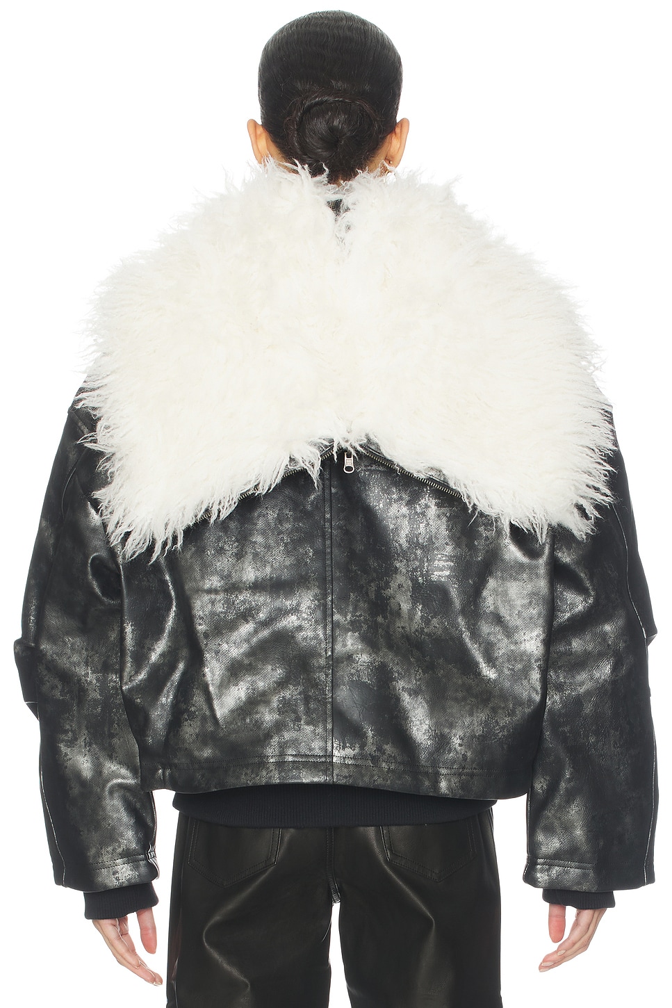 Jaded London - Xl Faux Fur Collar Bomber Jacket | Plush