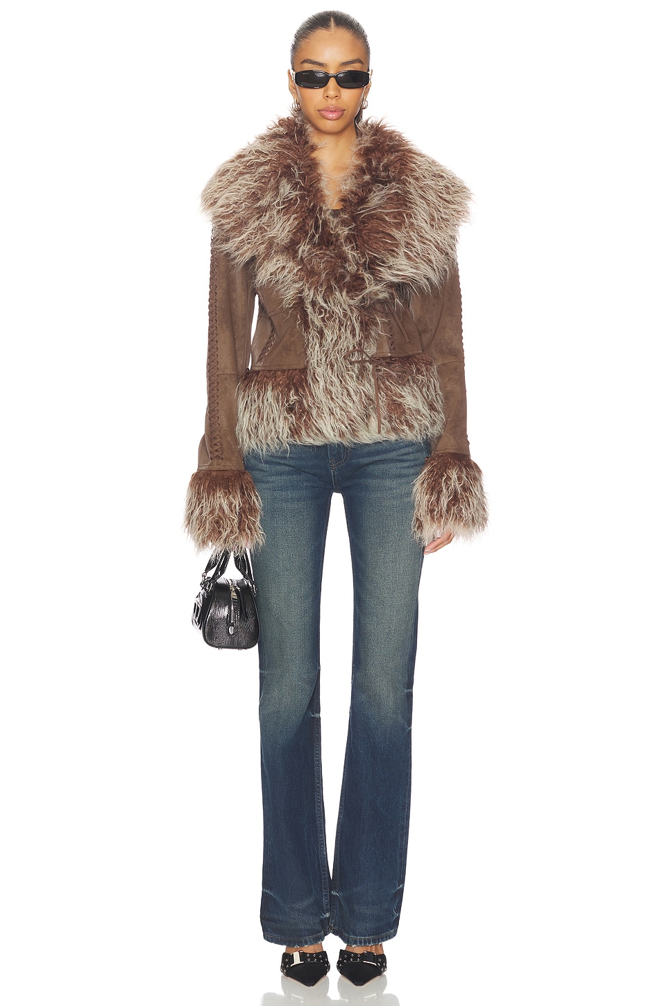 Jaded London - Mongolian Faux Fur Jacket | Plush
