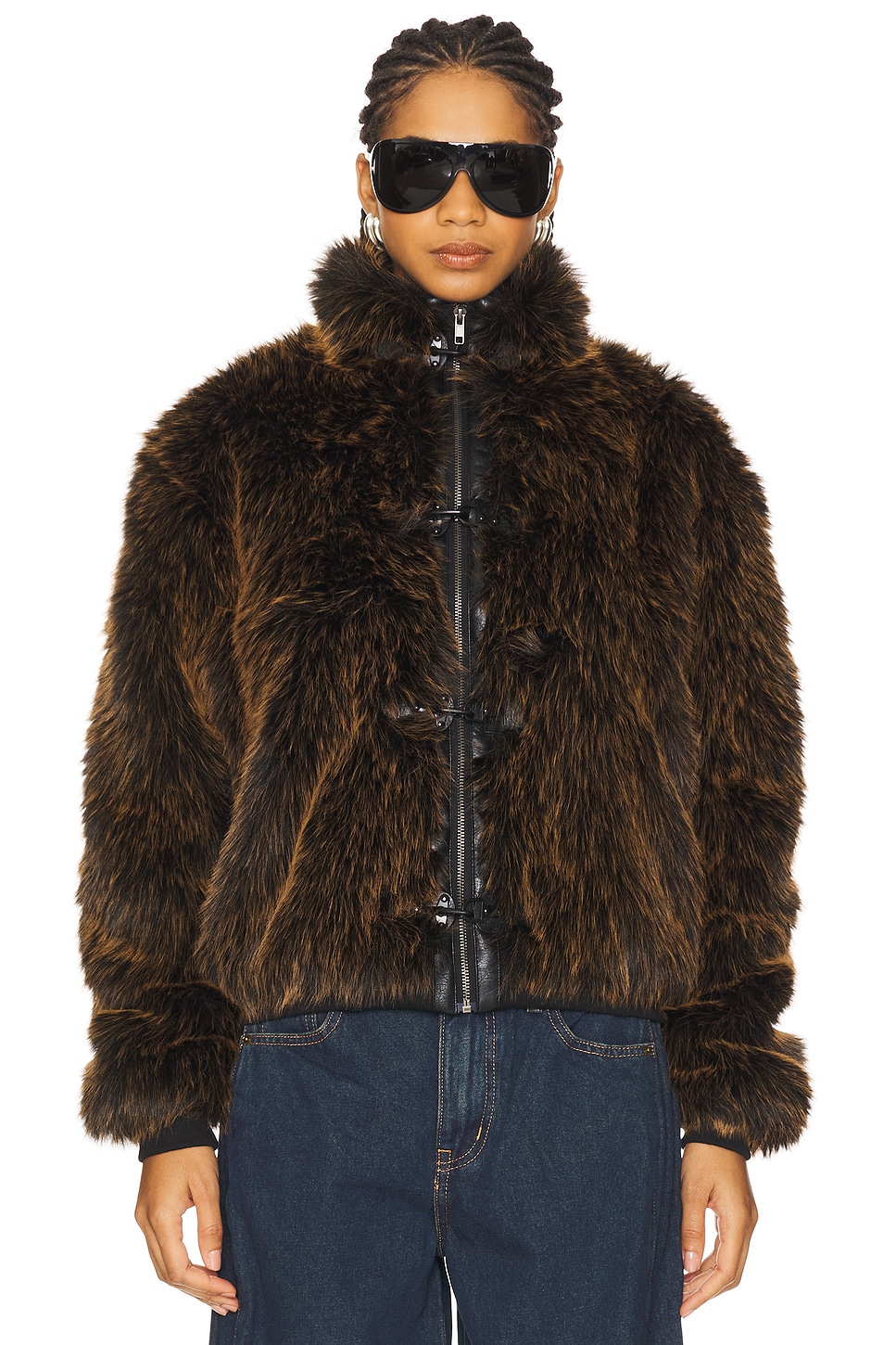 ジャケット・アウター Jaded London BrownMendoza Faux FurJacket Jaded London MENDOZA フェイクファージャケット - Brown | REVOLVE