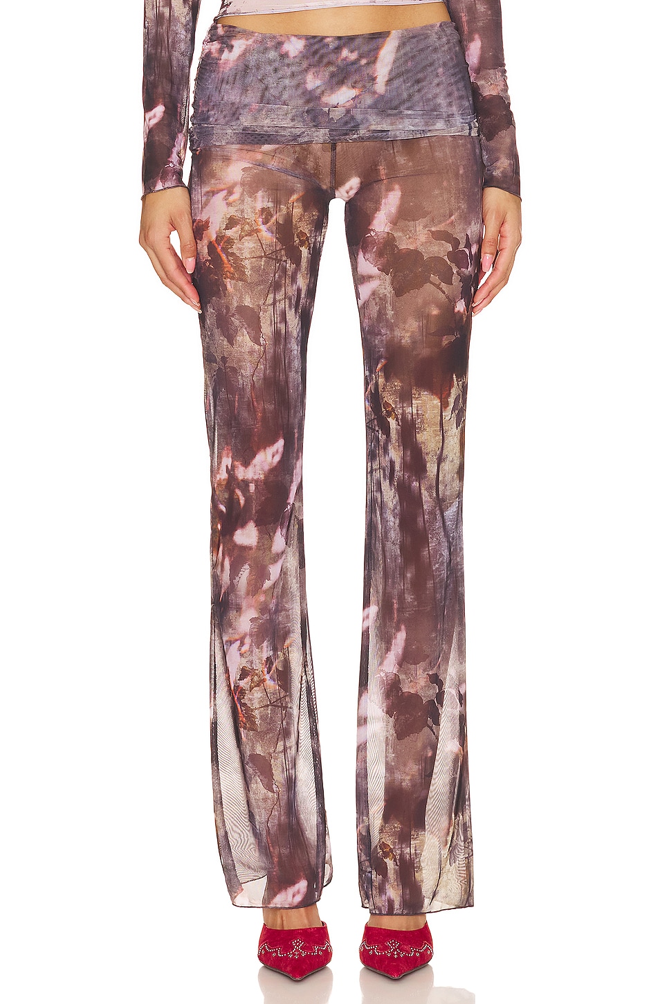 Jaded London Printed Fold Over Trousers